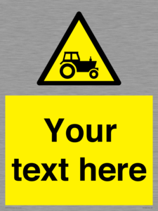 Custom warning farm machinery